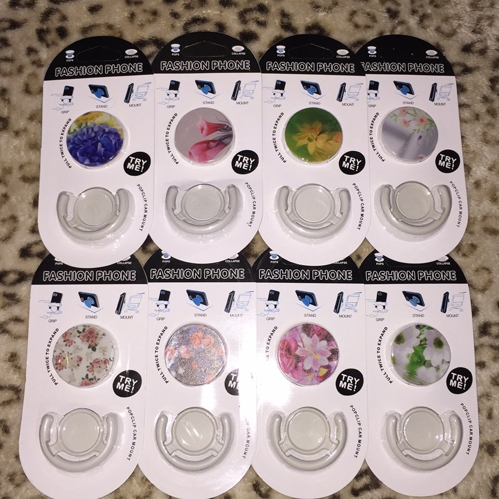 Pop Socket and Phone Mount Combo Accessory Set